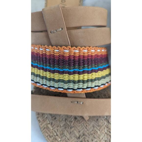 Donald Pliner Dara sandals multi color strappy cork wedge size 6.5M - Picture 8 of 8